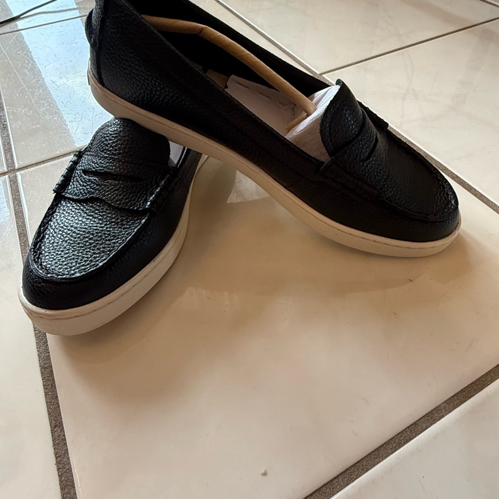 Cole Haan Black Leather Slip-On Loafers
